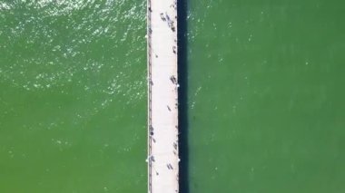 Palanga Lietuva Baltık Denizi deniz hava dron üst görüntülemek 4 k Uhd video Litvanya