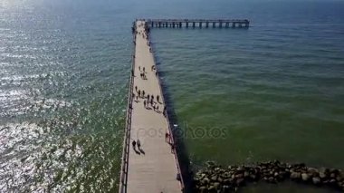 Palanga Lietuva Baltık Denizi deniz hava dron üst görüntülemek 4 k Uhd video Litvanya