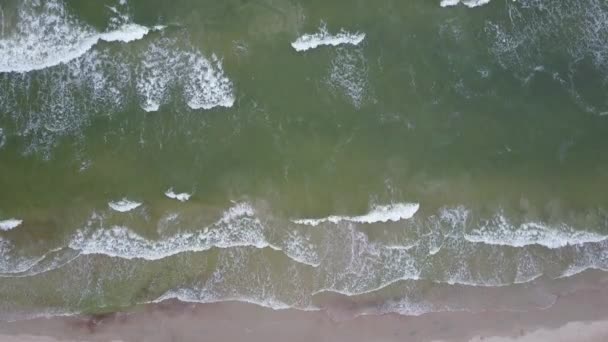 Palanga Lietuva Oostzee kust luchtfoto drone boven bekijken 4 k Uhd video Litouwen — Stockvideo