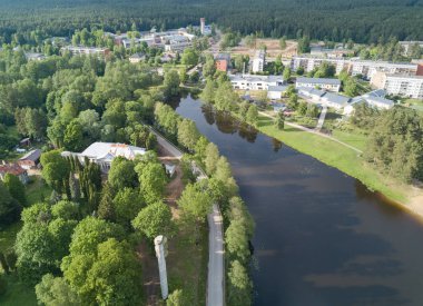 kırsal günbatımı hava görünümünü alacakaranlık akşam, robot Üstten Görünüm