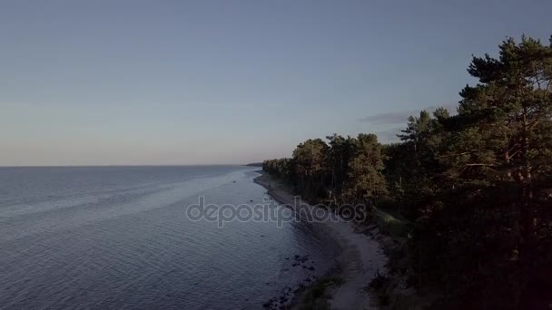 Engure Lettonie Vue aérienne de la campagne drone vue du dessus 4K UHD vidéo — Video