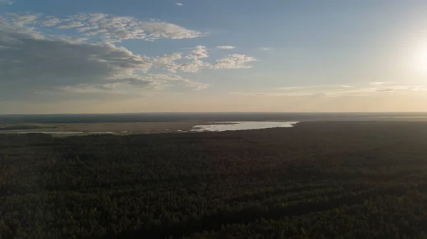 Engure Latvia Ilmakuva maaseudulle drone top view — kuvapankkivalokuva