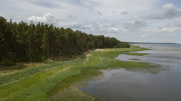 Латвия Вид с высоты птичьего полета с беспилотника — стоковое фото