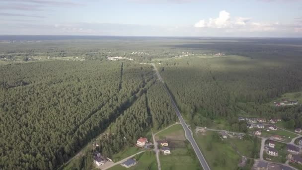 田舎、ドローン平面図 4 k Uhd ビデオの空撮 — ストック動画