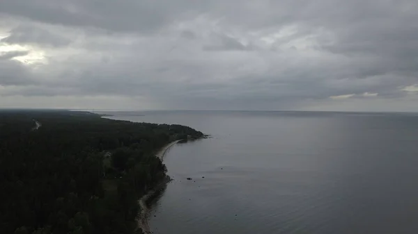 Roja Lettonie Mer Baltique Vue aérienne sur le dessus des drones — Photo