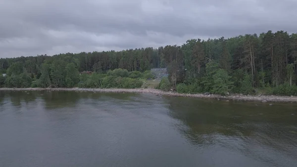 Вид сверху дрона Roja Latvia Baltic Sea — стоковое фото