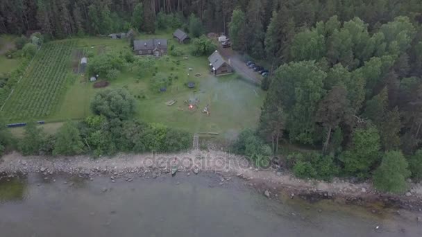 Roja Lettonie Mer Baltique Drone aérien vue du dessus 4K UHD vidéo 