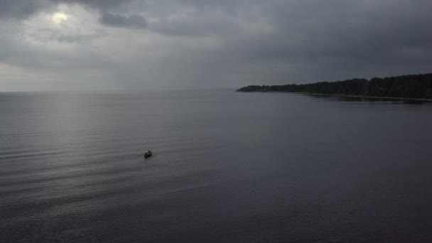 Roja Латвії Балтійського моря Приморський повітряних drone вид зверху 4 к Uhd відео — стокове відео