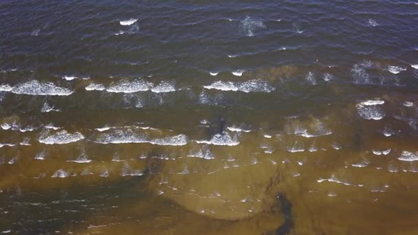 Vecaki Latvia Baltic Sea Seaside Air drone top view 4K UHD video — стоковое видео