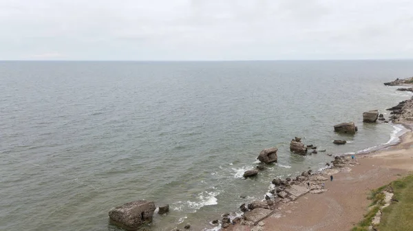Liepaja 라트비아 발트 해 해변 공중 무인 항공기 평면도 — 스톡 사진