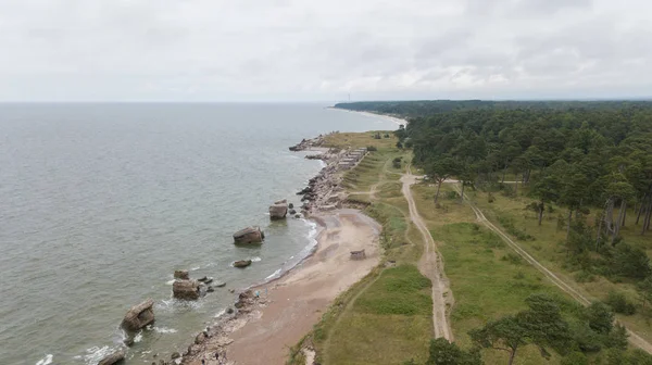 Liepaja Letonia Mar Báltico Vista superior de un avión no tripulado aéreo — Foto de Stock