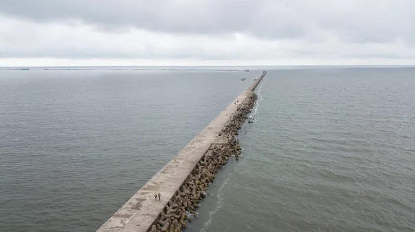 Лієпая Латвії Балтійського моря Приморський drone Топ пташиного польоту — стокове фото