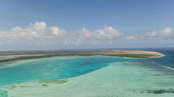 Bonaire Insel Karibik Meer Windsurf Lagune Sorobon Luftdrohne Draufsicht — Stockfoto