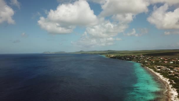 Mare spiaggia costa Bonaire isola Caraibi mare video — Video Stock