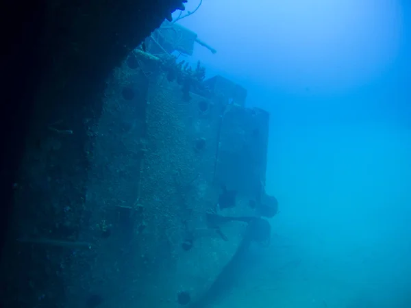 Naufrágio Navio Hilma Hooker Bonaire Ilha Mar Caribenho Subaquático — Fotografia de Stock