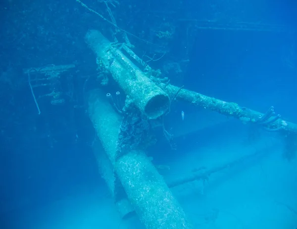 Naufrágio Navio Hilma Hooker Bonaire Ilha Mar Caribenho Subaquático — Fotografia de Stock