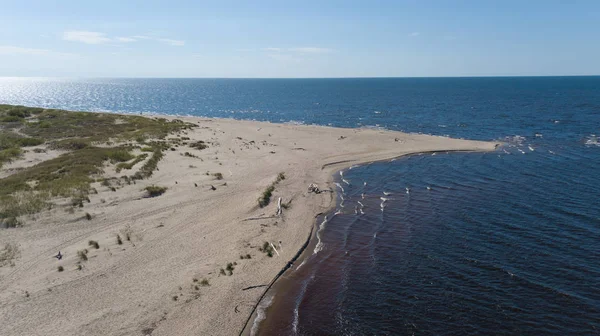Ґауя Ріка Латвія Впадає Повітряний Безпілотник Балтійського Моря — стокове фото
