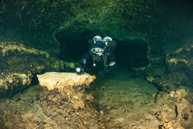 Ginnie Springs Florida Usa dalış dalgıçlar sualtı mağaraları