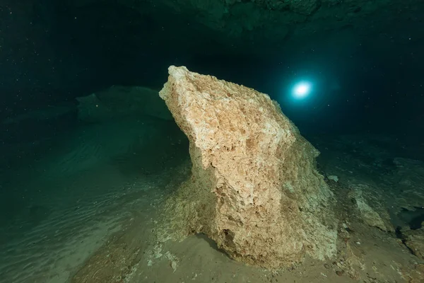 Mergulhadores Cavernas Subaquáticas Mergulho Florida Jackson Blue Caverna Eua — Fotografia de Stock