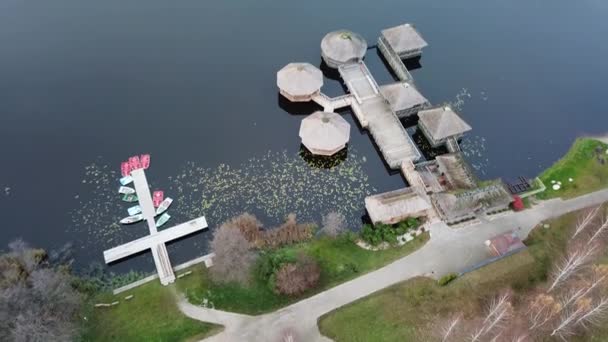 Lac Lituanie Drone Aérien Vue Dessus Uhd Vidéo — Video