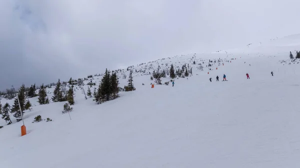 Skigebied Jasna Slowakije Mountain Aerial Drone Bovenaanzicht — Stockfoto