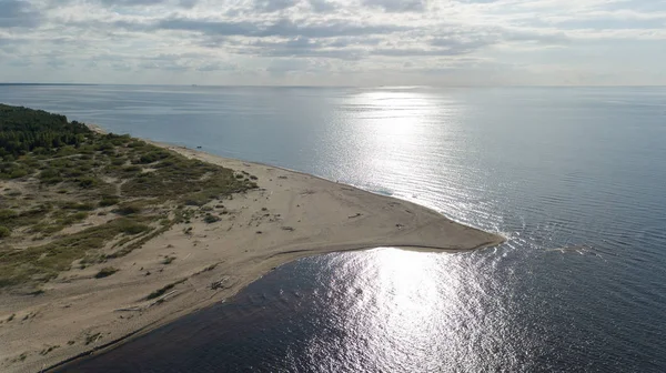 Ґауя Ріка Латвія Впадає Повітряний Безпілотник Балтійського Моря — стокове фото