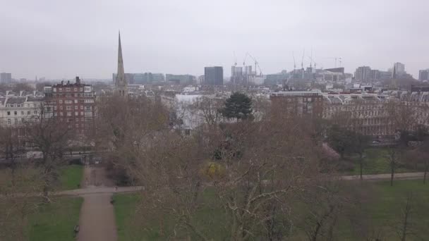 Aerial View London Hyde Park United Kingdom Drone Top View — Stock Video