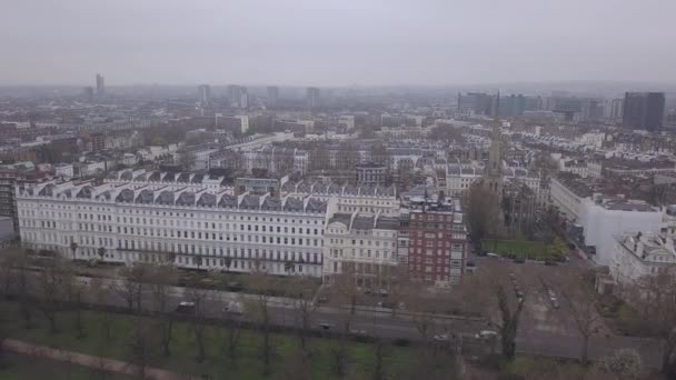 Flygfoto Över London Hyde Park Storbritannien Storbritannien Drone Ovanifrån Uhd — Stockvideo