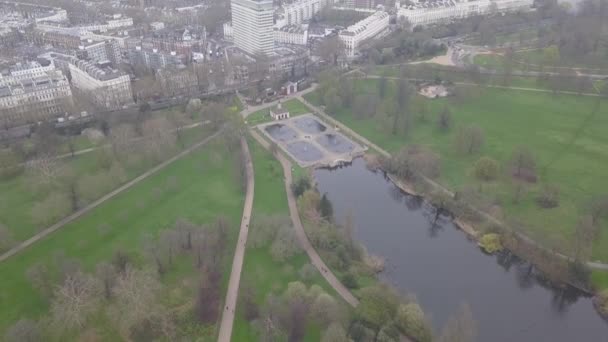 Vista Aerea Londra Hyde Park Regno Unito Drone Vista Dall — Video Stock