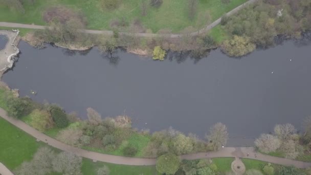 Vue Aérienne de Londres Hyde Park Royaume-Uni drone top view 4K UHD vidéo 