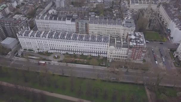 Luftaufnahme Von London Hyde Park United Kingdom Drohne Drone Draufsicht — Stockvideo