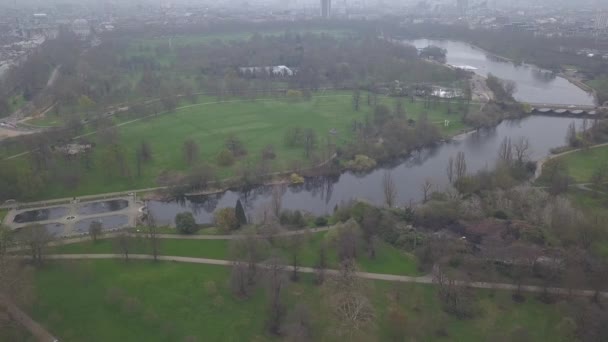 Vista Aerea Londra Hyde Park Regno Unito Drone Vista Dall — Video Stock