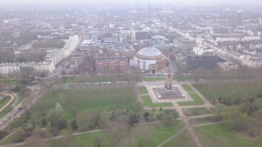 London Hyde Park İngiltere'de İngiltere dron üstten görünüm 4k Uhd video havadan görünümü