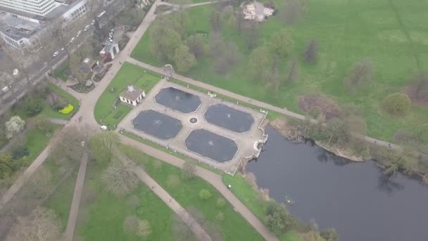 Vista Aérea Londres Hyde Park Reino Unido Reino Unido Drone — Vídeo de Stock