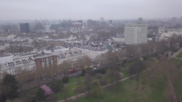 Vista Aérea Londres Hyde Park Reino Unido Drone Vista Superior — Vídeo de stock
