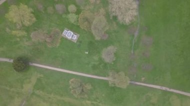 London Hyde Park İngiltere'de İngiltere dron üstten görünüm 4k Uhd video havadan görünümü