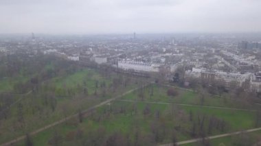 London Hyde Park İngiltere'de İngiltere dron üstten görünüm 4k Uhd video havadan görünümü