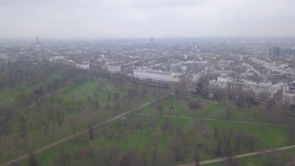Letecký Pohled Londýn Hyde Park Velká Británie Dron Pohled Shora — Stock video