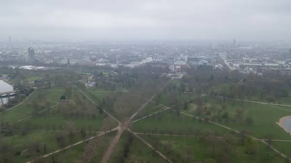 Flygfoto Över London Hyde Park Storbritannien Storbritannien Drone Ovanifrån — Stockfoto