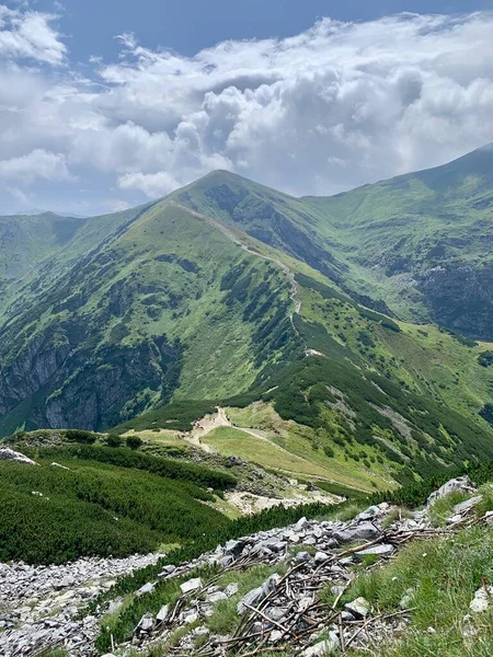 Vackra Bergslandskap Klättring Vandring Promenad Turism Zakopane Polen Slovakien Tatry — Stockfoto