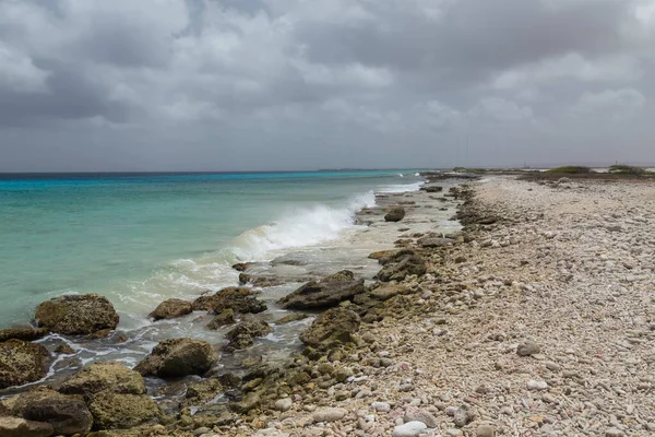 Morze Plaża Wybrzeże Tropikalny Bonaire Wyspa Karaiby Morze — Zdjęcie stockowe