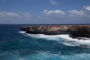 Deniz sahili tropik Bonaire adası Karayipler denizi