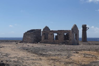 Karayiplerdeki sahil evi tropik Bonaire adası Karayipler denizi