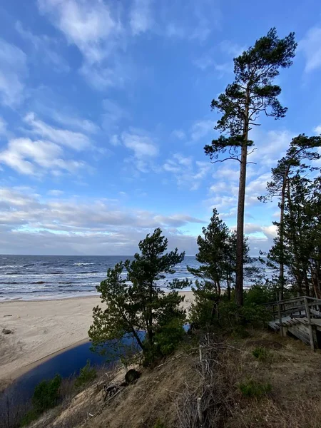 Oostzee Herfstkust Zeestrand Saulkrasti Letland — Stockfoto