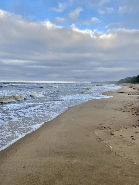 Ostsee Herbst Küste Meer Strand Saulkrasti Lettland — Stockfoto