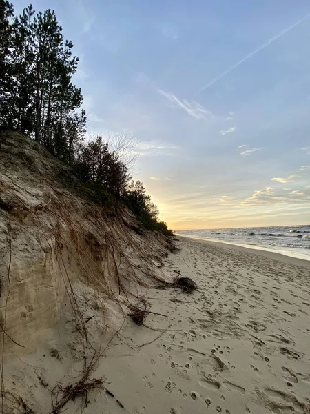 Fiume Gauja Lettonia Sfocia Nel Mar Baltico — Foto Stock