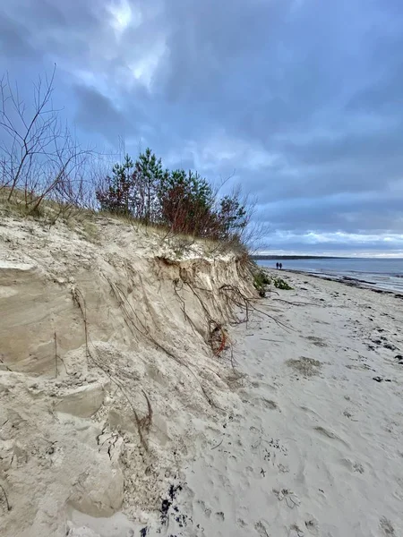 Balti Tenger Őszi Tengerpart Strand Bolderaja Riga Lettország — Stock Fotó