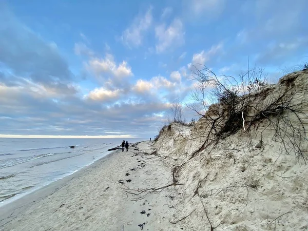 Baltic Sea Autumn Coast Beach Bolderaja Riga Latvia — 스톡 사진