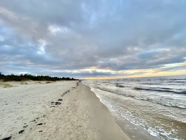 Балтийское Море Пляж Bolderaja Riga Latvia — стоковое фото
