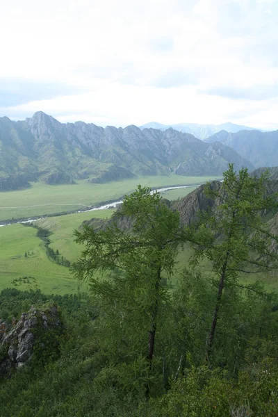 阿尔泰地区俄罗斯山风景 — 图库照片